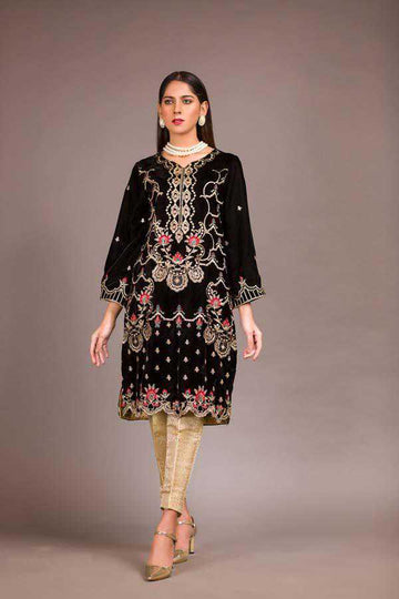 Adan Libas El Paso Resham Velvet Kurti 2021